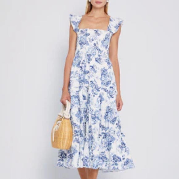 Kourt Calypso Maxi Dress, Blue Toile - Picture 1 of 4